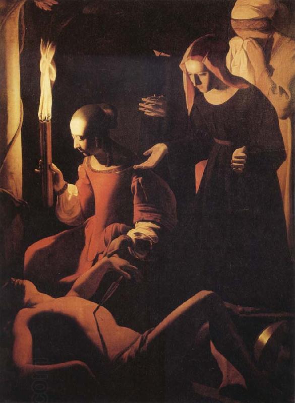 Georges de La Tour St Sebastian Attended by St Irene oil painting picture